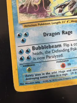 Pokemon TCG Gyarados 6/102 Base Set Holo Rare 100 HP 1999 Wizards English - Image 4