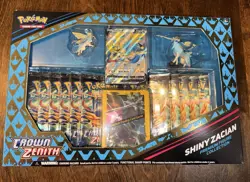 Pokemon Crown Zenith Shiny Zacian Premium Figure Collection Box Etched Promo - Image 1
