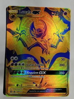 Lunala GX 2019 Pokemon Black Star PROMO #SM103a FULL ART - Hidden Fates - RARE - Image 1