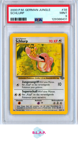 SCHLURP POKEMON GERMAN JUNGLE 2000 38 PSA 9 - Image 1