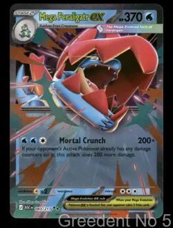 Mega Feraligatr ex 043/217 Double Rare Ascended Heroes Pokemon Near Mint - Image 1