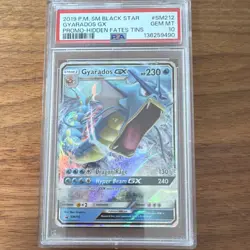 Pokemon TCG Gyarados GX SM212 Hidden Fates Tins Black Star Promo Holo PSA 10 - Image 1