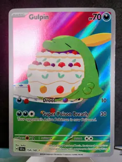 Pokemon TCG: Gulpin #154/142 SV Stellar Crown Illustration Rare Holo - Image 1