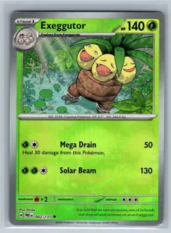 Exeggutor (Poke Ball Pattern) 002/131 Holo Prismatic Evolutions Pokemon NM - Image 1