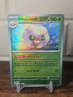 Pokemon TCG Whimsicott Master Ball Reverse Holo Prismatic Evolutions 008/131 - Image 1