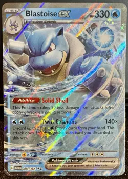 Blastoise ex - Double Rare - 151 - Pokemon - 009/165 - NM/M - Image 1