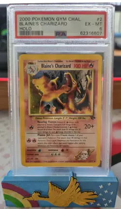 2000 POKEMON GYM CHALLENGE | HOLO #2 BLAINE'S CHARIZARD - PSA 6 - Image 1