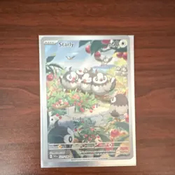 Pokemon Starly Illustration Rare Holo 60 HP 221/198 SV01 Scarlet & Violet Base - Image 1