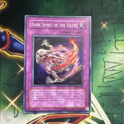 Yugioh! Dark Spirit of the Silent LON-079 Super Rare Misprint White Lettering NM - Image 1