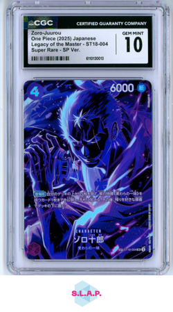 ZORO-JUUROU LEGACY OF THE MASTER OP12 SP VER. ST18-004 ONE PIECE CGC 10 - Image 1
