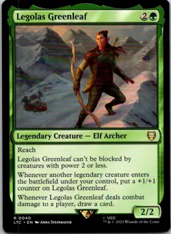 Magic the Gathering HP Legolas Greenleaf The Lord of the Rings Commander MTG - Image 1