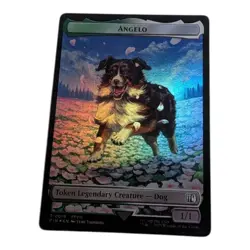 Final Fantasy MTG FOIL FFVIII Angelo Token (0019) FFVII Darkstar Token (0020) - Image 1