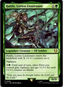 Magic the Gathering HP Haldir, Lorien Lieutenant Lord of the Rings Commander MTG - Image 1