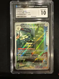 CGC 10 Ferrothorn 209/182 Paradox Rift Secret Illustration Rare Pokemon Card - Image 1