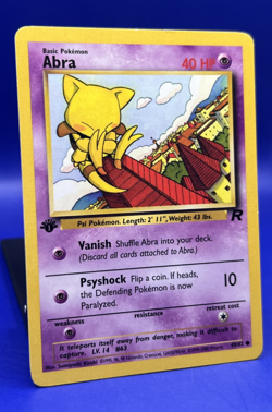 2000 Pokemon Card 1st Edition Abra 49/82 Team Rocket WOTC LP - Image 2