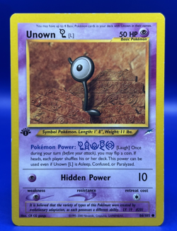 2000 Pokemon Card Unown L 86/105 1st Edition Neo Destiny Common LP - Image 1