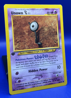 2000 Pokemon Card Unown L 86/105 1st Edition Neo Destiny Common LP - Image 2