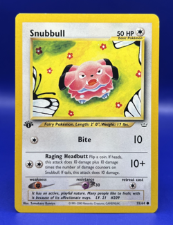 2001 Pokemon Card Snubbull 55/64 1st Edition Neo Revelation Common LP - Image 1
