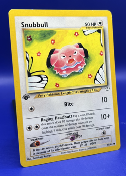 2001 Pokemon Card Snubbull 55/64 1st Edition Neo Revelation Common LP - Image 2