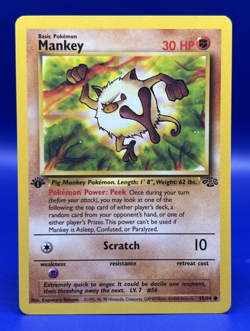 1999 Pokemon Card Jungle Set Mankey 55/64 1st Edition Common Unlimited NM - Image 1