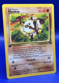 1999 Pokemon Card Jungle Set Mankey 55/64 1st Edition Common Unlimited NM - Image 2