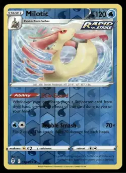 2021 Evolving Skies Set Pokemon Card 038 Milotic Reverse Foil NM - Image 1