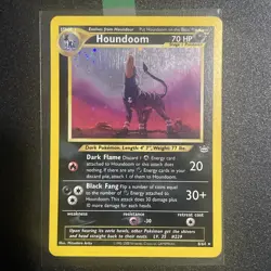 Unlimited Houndoom Neo Revelation - Holo Rare 8/64 SWIRL- Pokemon Card - Image 2