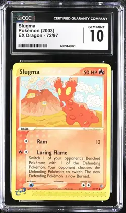 CGC 10 Slugma 72/97 EX Dragon 2003 Pokemon Card - Image 1
