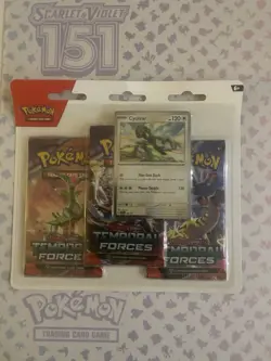 Pokemon TCG: Temporal Forces 3 Pack Blister - Cyclizar - Scarlet And Violet - Image 1