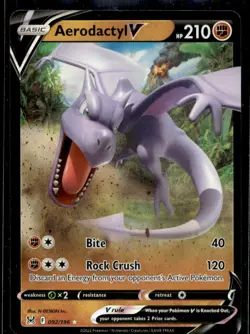 Aerodactyl V SWSH11: Lost Origin 092/196 LP Pokemon TCG | Buy 10 Get 10 Free - Image 1
