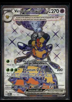 Vespiquen ex - SV03: Obsidian Flames 212/197 LP Pokemon TCG | Buy 10 Get 10 Free - Image 1