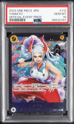 2024 ONE PIECE JPN PROMOS OFFICIAL EVENT PRIZE #112 YAMATO PSA 10 - Image 1