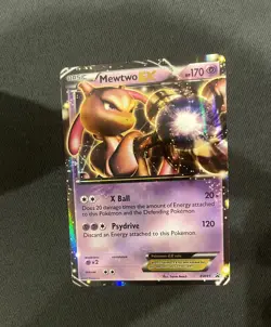 Pokemon Mewtwo EX TCG Black White Holo Card BW45 Promo NM/LP - Image 1