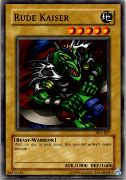 Rude Kaiser SDK-027 Unlimited YuGiOh Card - Image 1