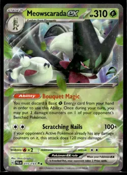 Meowscarada ex - SV02: Paldea Evolved 015/193 LP Pokemon TCG | Buy 10 Get 10 Fre - Image 1