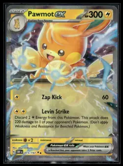 Pawmot ex SV03: Obsidian Flames 073/197 LP Pokemon TCG | Buy 10 Get 10 Free - Image 1