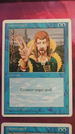 Counterspell x4 playset. MTG 4th Edition, Fourth Edition. MP, Moderately Played. - Image 3