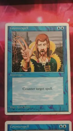 Counterspell x4 playset. MTG 4th Edition, Fourth Edition. MP, Moderately Played. - Image 4