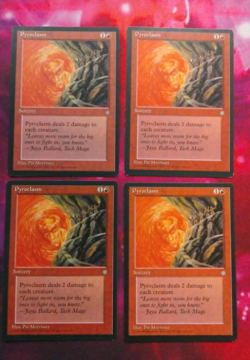 Pyroclasm x4 Ice Age - LP, Light Play. MTG Playset 4x. Magic - Image 1
