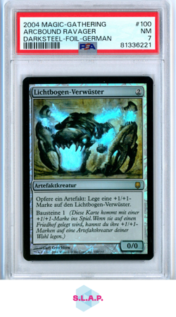 ARCBOUND RAVAGER FOIL MAGIC THE GATHERING GERMAN DARKSTEEL 2004 100 PSA 7 - Image 1