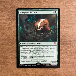 Magic: The Gathering Badgermole Cub TLA 0167 Green 2025 Nathaniel Himawan - Image 1