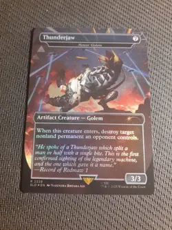 MTG Thunderjaw - Meteor Golem (Rainbow Foil) Secret Lair x Playstation Horizon - Image 1