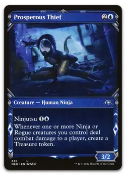 Prosperous Thief (Showcase) #336 (NM) Kamigawa Neon Dynasty NEO Magic MTG - Image 1