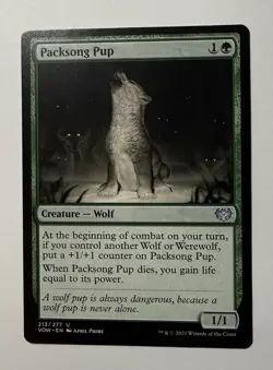 MTG Magic the Gathering Packsong Pup (213/596) Innistrad Crimson Vow LP - Image 1
