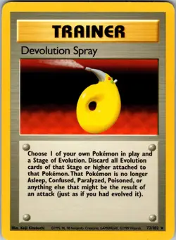 DEVOLUTION SPRAY 072/102 - POKEMON BASE SET - NM - Image 1