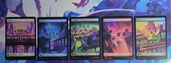 MTG Teenage Mutant Ninja Turtles Full Art Land Set Foil #191-195 Pack Fresh - Image 1