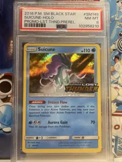 Suicune SM149 Prerelease Holo Promo - Pokemon Sun & Moon Lost Thunder PSA8 - Image 3