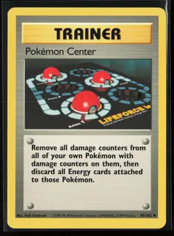 Pokemon Center 85/102 Uncommon Base Set Unlimited Pokemon LP - Image 1