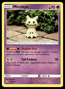 POKEMON MIMIKYU COSMIC ECLIPSE 97/236 R NM/M - Image 1