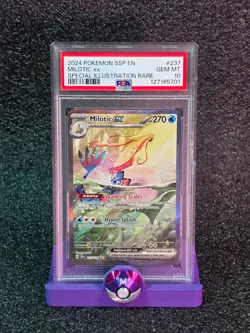 2024 POKEMON SSP EN-SURGING SPARKS SPECIAL ILLUSTRATION RARE MILOTIC EX PSA 10 - Image 1